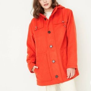 A New Day Orange Coat Jacket Hooded Warm XS-L